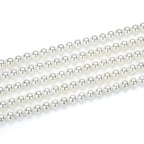 60pcs Adabele AAA Grade 6mm Natural Shell Pearl Loose Round Beads Freshwater Mother of Pearl Nacre 15 inch (Pearl White) for DIY Craft Jewelry Making SP6-1 - color: Pearl White, size: 6mm (60pcs/1 Strand)