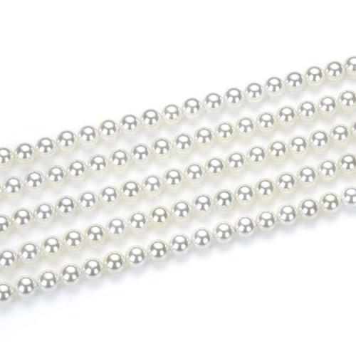 38pcs Adabele AAA Grade 10mm Natural Shell Pearl Loose Round Beads Freshwater Mother of Pearl Nacre 15 inch (Pearl White) for DIY Craft Jewelry Making SP10-1 - color: Pearl White, size: 10mm (38pcs/1 Strand)