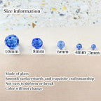 Crystal Glass Beads 400 Pieces 4mm Round Faceted Glass Spacer Beads for Jewelry Making Bracelet Earring Necklace DIY Craft Supplies(Light Blue) - color: Light Blue, size: 4mm