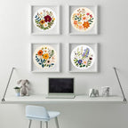 Bonroy Embroidery Kit for Beginners with Instructions,Cross Stitch Kits for Adults with Pattern,Needlepoint Kits for Adult Include Embroidery Cloth Hoops Needles Threads (flowers2) - color: flowers2