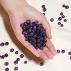10mm Natural Amethyst Gemstone Beads Polished Round Smooth Stone Beads for Bracelets Jewelry Making 15inch Loose Beads - color: Amethyst, size: 10mm