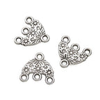 Mega Pet 20pcs Tibetan Silver Hat Chandelier Component Links Charm Pendant Connectors with 3 Holes for Multi Layers Dangle Earring Bracelet Necklace Jewelry Making - color: Antique Silver, Hat