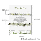 Healing Crystal Bracelets for Women 2 PCS 6mm Natural Stone Bracelet Stretch Crystal Beaded Bracelets Handmade Gemstone Bracelet Jewelry Gifts Christmas Gifts for Women Girls - style: prehnite
