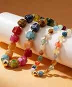 BOMAIL 2PCS Chunky Acrylic Beaded Choker Necklaces for Women Boho Colorful Resin Bead Choker Necklaces Set Big Bead Necklace Fashion Trendy Summer Necklaces Jewelry - color: B:Gold Bead