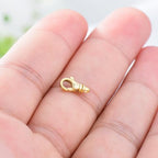 14K Gold Jewelry Clasp Necklace Extender Clasp Bracelet Extension Connector for DIY Necklace Bracelet Anklet Jewelry Making (Style 9) - size: Style 9-Yellow