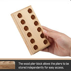 Wooden Plier Organizers 2 Pack Wooden Plier Racks Wood Pliers Block Pliers Holder for Pliers Storage-Rectangular&Hexagon - style: Hexagon & Rectangle
