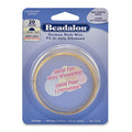 Beadalon German Style Wrapping Wire, Half Round, Tarnish Resistant Brass, 20 Gauge, 3 m / 9.8 ft - color: Gold, size: 20 gauge/.032 In-3 m/9.8 ft