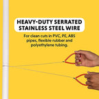 General Tools PVC Pipe Cable Saw #858-24-Inch - Serrated and Cuts PVC, PE, and ABS Pipes - Hand Tools, Orange, Silver