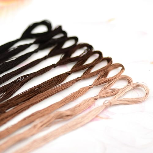 Mulberry Silk Floss Embroidery Thread Floss-Cross Stitch Threads China Silk Woven Jewelry Threads DIY Sewing Kits (06) - color: 06