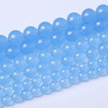 10MM Blue Chalcedony Round Loose Beads Natural Gem Beads Crystal Energy Stone Beads for Jewelry Making DIY Bracelet Necklace - color: Blue Chalcedony, size: 10MM