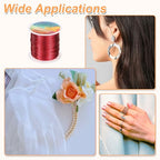HARFINGTON Wire 328ft Length 26 Gauge Copper Craft Jewelry Wrapping Wire Tarnish Resistant Beading for Jewelry Making Supplies Crafting, Bright Red - color: Bright Red