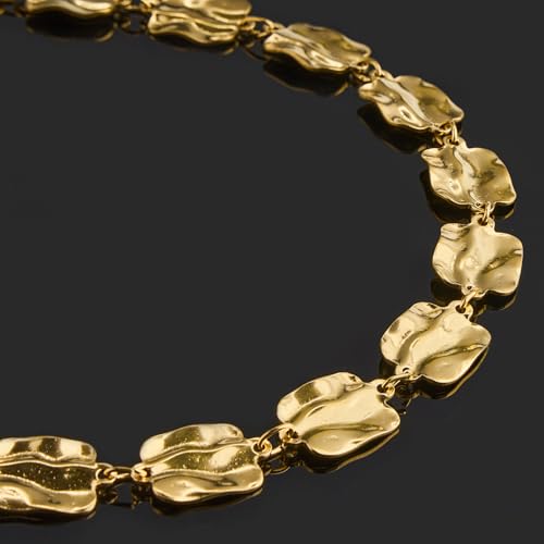 UMAOKANG 2 Meters Gold Rectangle Chain for Jewelry Making Stainless Steel Bulk Chain on Spool with Jump Rings Lobster Clasps - color: Gold Rectangle