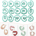 Polymer Clay Cutters - 15 Shapes Jewelry Earrings Cutter, Polymer Clay Cutters for Jewelry, Earring Making Kit with Storage Box - style: C-shaped (15 pcs)
