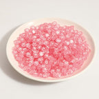 1200pcs 4×7mm Alphabet Beads Transparent Pink Round Acrylic White Letter Beads, for Bracelets and Jewelry Making - color: style 17, size: 4×7mm(Round)