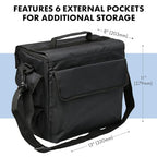 The Beadsmith Keeper Traveler - 13" x 7.5" x 11.5" - Includes 6 Organizer Boxes, Zip Front Tote Bag with Carrying Handle & Removable Adjustable Strap - Portable Storage System for Beads & Supplies