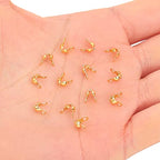 Beadia 18K Gold Plated End Caps Non Tarnish 3x6mm 200pcs for Jewelry Making Findings - color: End Caps Gold, size: 3x6mm