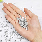 Size 6/0 Crafts Glass Seed Beads 4mm Gray Beads for Jewelry Making (Total About 100g About 1200pcs) - color: Gray