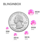 Blinginbox 50000pcs Flatback Rhinestones,Resin Non Hotfix Rhinestones Large Quantity Wholesale for Crafts DIY Creative Design,Clothes,Makeup,Nail Art (2mm=0.08", Lt.Rose AB) - color: Lt.Rose AB, size: 2mm=0.08"