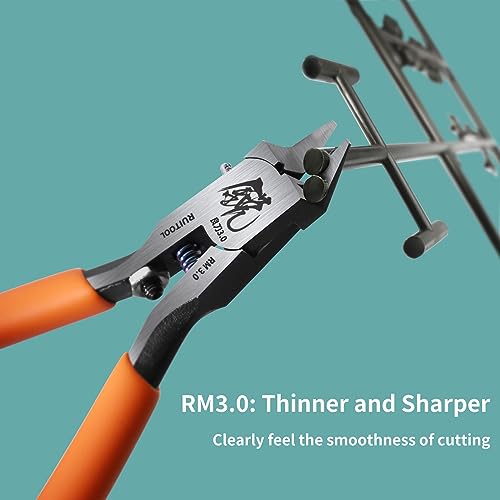 RUITOOL Model Nippers, Gundam Model Tools for Advancers to Repair and Fix Plastic Models, Ultra-thin Single Blade Gunpla Nipper, Non-slip Grip 4.7 Inch Sprue Cutter for Plastic Model Building - color: Orange