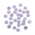 Songxi 60pcs 6mm Purple Crystal Plum Blossom Natural Stone Beads for Jewelry Making, Smooth Loose Flower Shape Gemstone Beads for Bracelets Necklace Earrings Making Supplies ﻿ - color: Purple Crystal