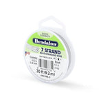 Beadalon 7 Strand Stainless Steel Bead Stringing Wire, 0.012 in / 0.30 mm, Satin Silver, 30 ft / 9.2 m - color: Satin Silver, style: .012 in / 0.30 mm , 30 ft / 9.2 m