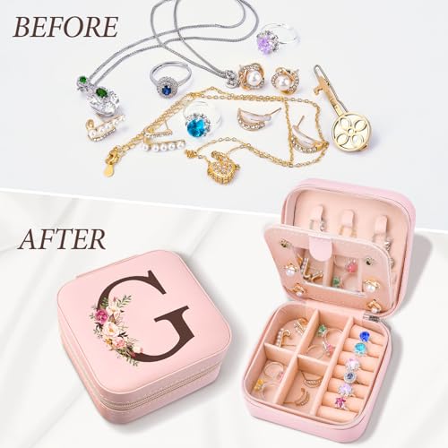 Inngeroo Christmas Stocking Stuffers for Women, Travel Jewelry Case Box Organizer Personalized Gifts, Fashion Travel Essentials Trendy Stuff for Teen Girls - style: G
