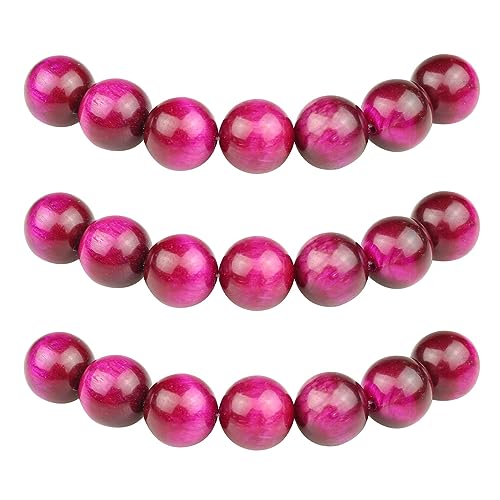 MJDCB Stone Beads 6mm 60pcs Round Rose Red Tiger's Eye Loose Gemstone Bead Charms for Jewelry Making Bracelet Necklace Earring Pendant - color: Rose Red Tiger's Eye, size: 6mm