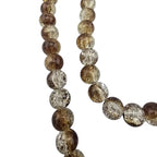 DandS ltd Crackle Lampwork Glass Beads for Jewelry Making, Champagne, Vibrant DIY Bracelets, Necklaces, Earrings, Beading Supplies & Craft Kits for Handmade Jewelry, 80pcs 0.39 inch (10mm), #J218-10 - color: Champagne