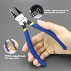 VCELINK Wire Cutters, 6-inch Side Cutter, CR-V Small Flush Cutter, 5 Pack Professional Small Wire Cutter with Spring-loaded for Artificial Flowers, Floral, Jewellery Making, and DIY Model Making - size: 6"x 5 PCS