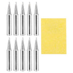 MECCANIXITY Pack of 10 900M Solder Tips Internally Heated Soldering Tips with Cleaning Sponge Pad Replacement Welding Accessories Kit for Electrical Solder Station Tip (900M-T-1.2D) - style: 900M-T-1.2D