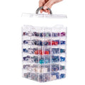 PUGED DND Dice Storage Box with Removable Dividers Polyhedral Dice Plastic Organizer Holding Up To 1800 Dices Craft Bead Compartment Container for Sewing, Jewelry, Art, DIY (6 layers) - size: 6 layers