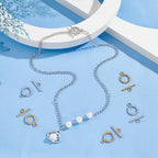 UNICRAFTALE 30 Sets 2 Colors Toggle Clasps 304 Stainless Steel Ring Toggle Connectors Golden & Stainless Steel Color IQ Toggles Clasps & Tbar Clasp for DIY Necklace Bracelet Jewelry Making