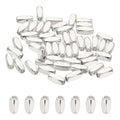 PATIKIL 3x8mm Filled Spacer Beads, 50Pcs Metal Smooth Faceted Tube Tiny Loose Beads for Bracelet Jewelry Making Necklace DIY, Silver - color: Silver, size: 3x8mm