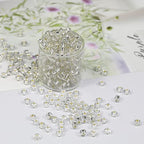 Bala&Fillic Clear Silver Lined Color 4mm Seed Beads About 1200pcs/100Grams in Bag, 6/0 Glass Craft Beads for Making Bracelet and Necklace (Clear Silver Lined) - color: Clear Silver Lined -4mm