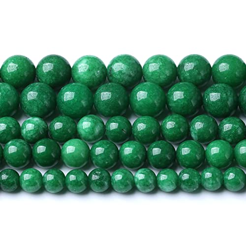 90pcs 4mm Natural Green Cloud Jades Beads Round Loose Gemstone Crystal Energy Healing Power Stone Beads for Jewelry Making DIY Bracelet (4mm, Green Cloud Jades) - color: Green Cloud Jades, size: 4mm