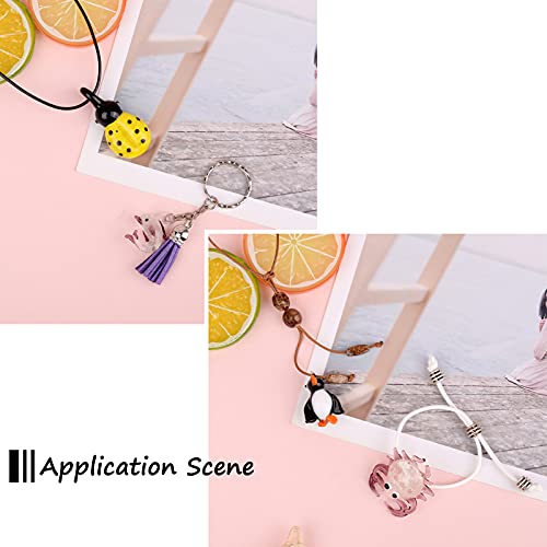 FASHEWELRY 5Pcs Handmade Cartoon Dog Lampwork Glass Pendants 3D Animals Glass Charms for DIY Jewelry Making - color: Dog
