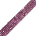 3mm Heated Ruby Color Enchance Faceted Gemstone Round Loose Beads Strand 15.5-16" DIY Jewelry Making - color: Heated Ruby Color Enchance