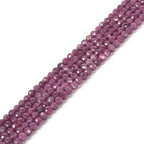 3mm Heated Ruby Color Enchance Faceted Gemstone Round Loose Beads Strand 15.5-16" DIY Jewelry Making - color: Heated Ruby Color Enchance