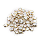 10PCS Natural Pearl Pendants Irregular Multiple Shapes Cultured Freshwater Baroque Pearl Charms for Jewelry Making Gift - color: 14x12mm