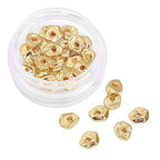 BEADIA 14K Gold Plated Irregular Spacer Beads 5x6mm 30pcs for Jewelry Making Findings Non Tarnish - color: 14K Gold, size: 5x6mm Irregular