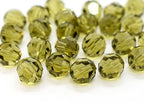 100pcs Adabele Austrian 4mm (0.16 Inch) Small Faceted Loose Round Crystal Beads Khaki Green Compatible with 5000 Swarovski Crystals Preciosa SS2R-419 - color: Khaki Green, size: 4mm Small (100pcs)