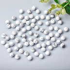 4mm 200pcs Natural Stone Round Beads Matte White Howlite Genuine Stone Beading Loose Gemstone DIY Charm Smooth Beads for Bracelets Necklaces Earrings Hole Size 1mm (Matte White Howlite 4mm) - color: Matte White Howlite, size: 4mm