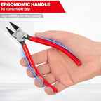 HAUTMEC 6" Flush Cutters Ultra Sharp Flush Cut Pliers Small Wire Cutters for Crafting, Spring Loaded and Non-slip Grip Wire Snips for Plastic, Jewelry Marking, Zip Tie, Artificial Flowers, HT0318 - color: 6 Inch-1pcs
