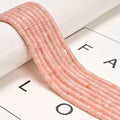 190 Pcs 2x4mm Chinese Pink Opal Gemstone Bead Heishi Disc DIY Beads for Bracelets Jewelry Making Crafts - color: Chinese Pink Opal, size: 2x4mm
