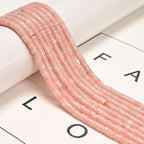 190 Pcs 2x4mm Chinese Pink Opal Gemstone Bead Heishi Disc DIY Beads for Bracelets Jewelry Making Crafts - color: Chinese Pink Opal, size: 2x4mm