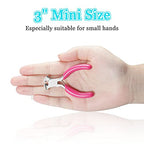 SPEEDWOX Mini End Nipper, 3" End Cutting Pliers with Pink PVC Handle, Jewelry Pliers for Beading Jewelry Making Wire Wrapping DIY Craft Hobby Supplies - style: 3" End Nippers