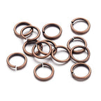 KISSITTY 50g Red Copper Plated Brass Open Jump Rings 8x1mm Round Chainmail Jewelry Making Connectors (About 360pcs) - color: Red Copper#8mm