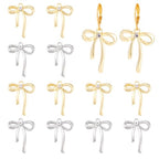 FASHEWELRY Golden Bow Connector Charms Bulk, Christmas Bowknot Link Charms, Infinity Links Geometric Hollow Bezel Pendants for Earring Bracelet Necklace Keychains Jewelry Making - color: 2 Colors Rhinestone Bowknot