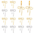 FASHEWELRY Golden Bow Connector Charms Bulk, Christmas Bowknot Link Charms, Infinity Links Geometric Hollow Bezel Pendants for Earring Bracelet Necklace Keychains Jewelry Making - color: 2 Colors Rhinestone Bowknot
