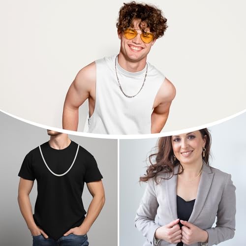 HARFINGTON Herringbone Necklaces Stainless Steel Snake Chain Necklace Adjustable Flat Chain for Women Jewelry Gift - color: Gold, size: 20" x 0.2"